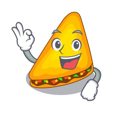 Tamam mexican quesadilla film bir karakter vektör çizim ile