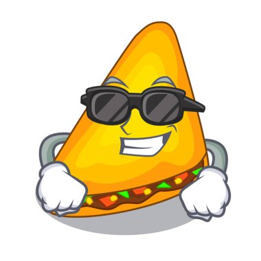 Super cool mexican quesadilla wrap with a character vector illustration clipart