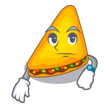 Bekleyen bir çizgi film vektör çizim bölümleriyle Quesadillas pişmiş