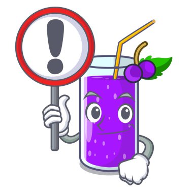 Çizgi film vektör çizim ile işareti üzüm suyuyla şişe