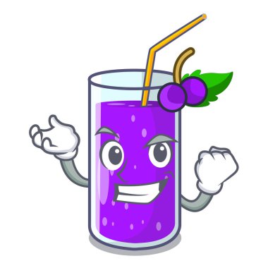 Karakter tablo vektör çizim başarılı cam üzüm suyu