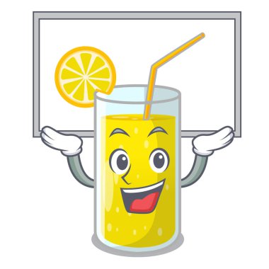 Çizgi film şekil vektör çizim üzerinde kurulu limon suyu camları