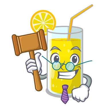 Taze limon suyu glas karikatür vektör çizim içinde hakim