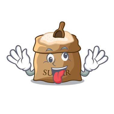 Çizgi film vektör illüstrasyon izole kase deli şeker