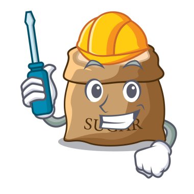 Çizgi film vektör illüstrasyon izole kase Otomotiv şeker