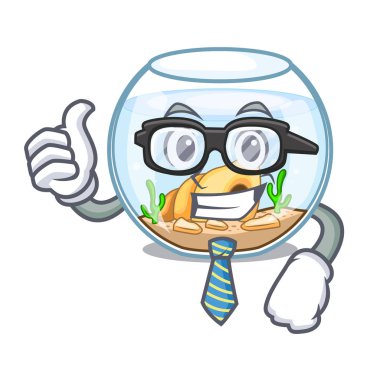 Fishbowl cam küre maskot vektör çizim üzerinde