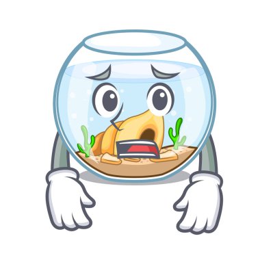 Korkarım fishbowl üzerinde karakter vektör çizim dışında atlama