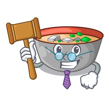 Miso çorbası karikatür vektör çizim Yargıç lezzetli yemek