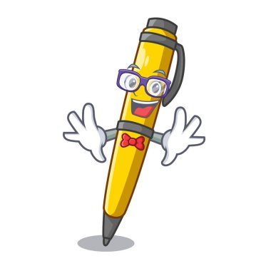 İnek kalem maskot vektör çizim için kullanılabilir