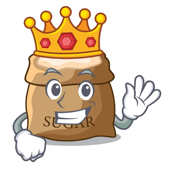 Kral çizgi film vektör illüstrasyon izole kase şeker