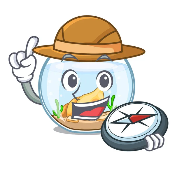 Explorer fishbowl üzerinde karakter vektör çizim dışında atlama