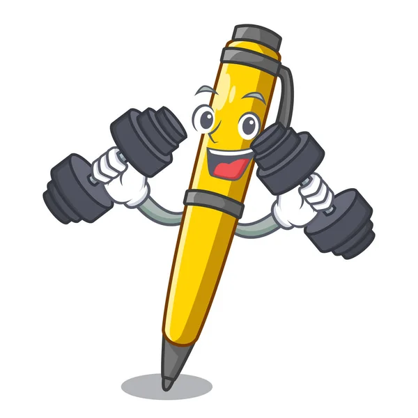 健身笔可用于吉祥物矢量插图 — 图库矢量图片