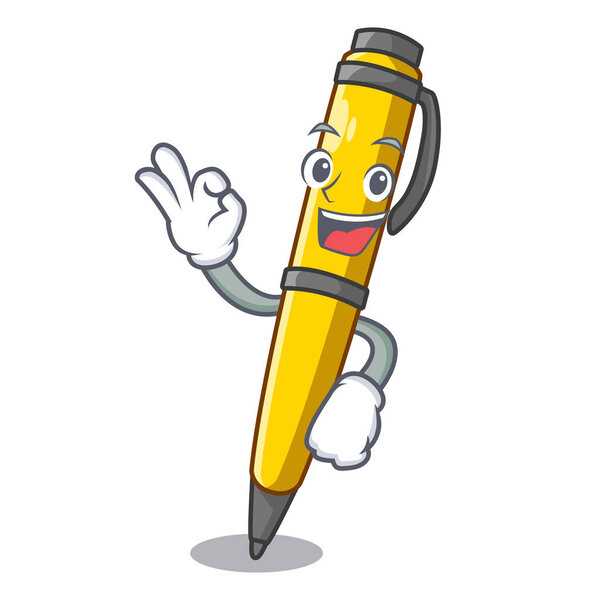 Okay pen can be used for mascot vector illustration