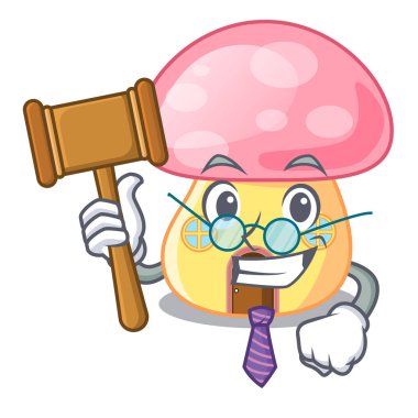 Yargıç gerçekçi köknar ağacı içinde kar karikatür vektör çizim