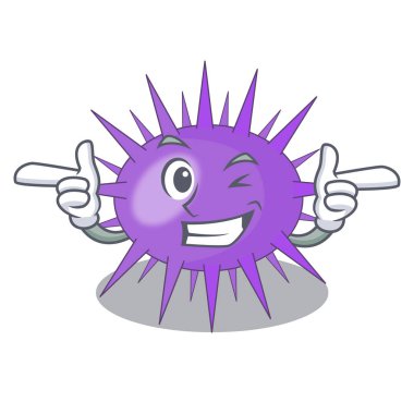 Çizgi film vektör çizim içinde yaygın olarak adlandırılan wink deniz kestanesi