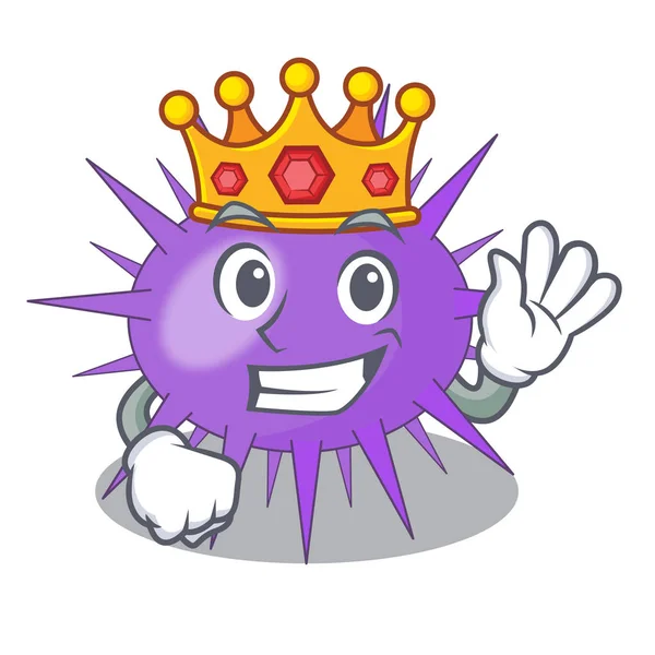 King Sea Urchin Isolated Character Vector Illustration — Stock Vector