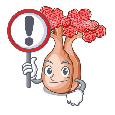 İşareti şişe ağacında gül şekli çizgi film vecto illüstrasyon ile