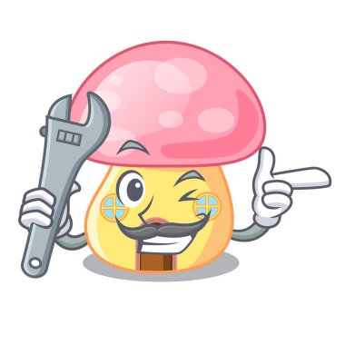 Kar karikatür vektör çizim mekanik gerçekçi köknar ağacı