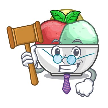 Sorbe buz siyah Kazanlı karakter vektör çizim Yargıç