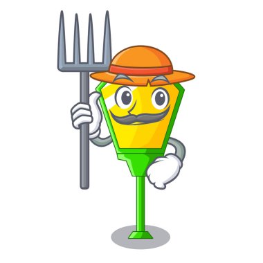 Çiftçi lambaları bir karikatür vektör çizim nakletmek