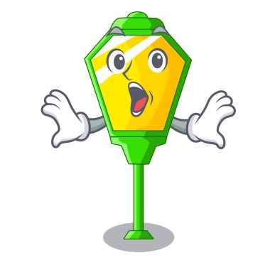 Sürpriz sokak lambası sonrası şekil karikatür vektör çizim