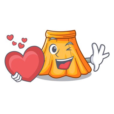 Kalp karikatür yaz erkek ile bir etek. vektör çizim