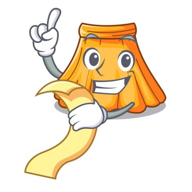 Menü karikatür yaz erkek ile bir etek. vektör çizim