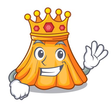 Kral etek üzerinde karakter güzel vektör çizim