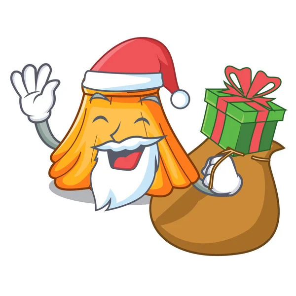 Père Noël Avec Jupe Cadeau Dans Une Belle Illustration Vectorielle — Image vectorielle