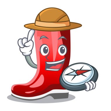 Explorer nergis karakter vektör çizim Bahçe botlar ile