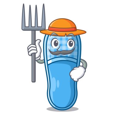 Çiftçi çift tasarım karikatür ev terliği İllüstrasyonu vektör