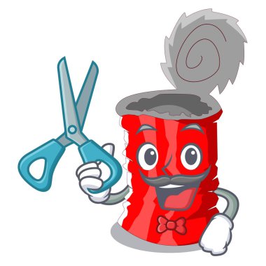 Berber kalay karikatür vektör çizim üzerinde şekillendirebilir