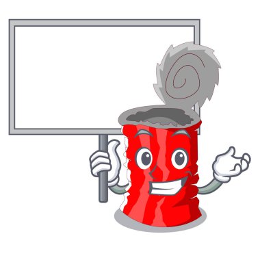 Bir çizgi film vektör çizim kurulu teneke kutu şekli getirmek