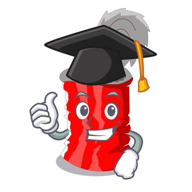 Mezuniyet teneke bir maskot vektör illüstrasyon izole