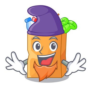 Elf gıda çanta paketi şekli çizgi film vektör çizim