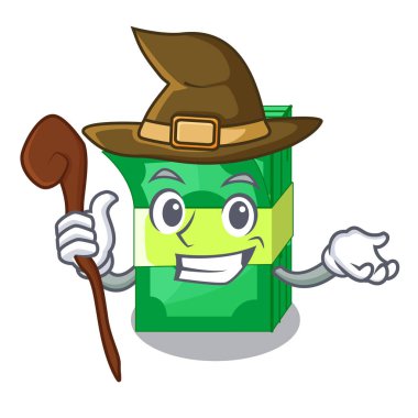 Cadı yığınları para dolar banka karakter vektör çizim