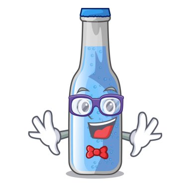 Geek soda su şişesi karikatür tablo vektör çizim yakınındaki
