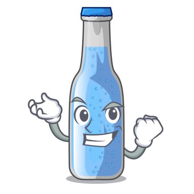 Çizgi film tablo vektör çizim yakınındaki başarılı soda su şişesi