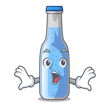 Sürpriz bardak soda su üzerinde karakter vektör çizim