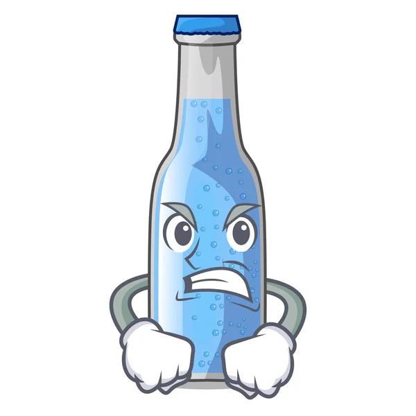 Wütend Glas Sodawasser Auf Charakter Vektor Illustration — Stockvektor