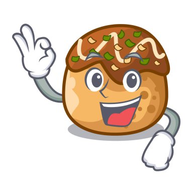 Ahtapot topları gıda vektör çizim iyi takoyaki karakter