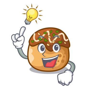 Bir çizgi film vektör çizim topları bir fikir takoyaki şekli var