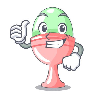 Renkli Paskalya yortusu yumurta Kupası karikatür vektör çizim içinde yaşasın