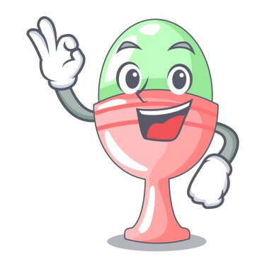 Tamam renkli Paskalya yortusu yumurta Kupası karikatür vektör çizim