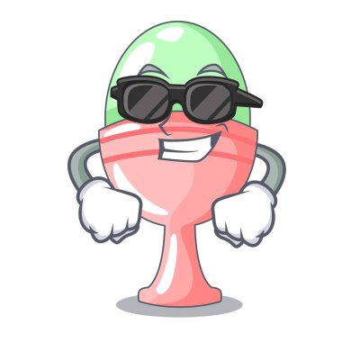 Süper cool renkli Paskalya yortusu yumurta Kupası karikatür vektör çizim