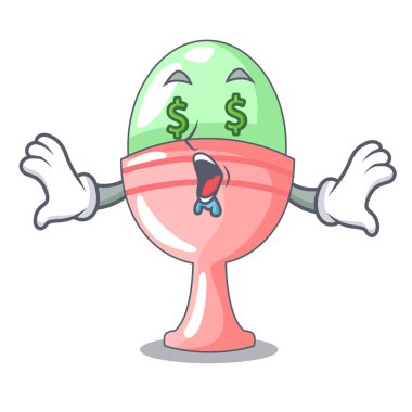 Para gözlerinin içine karakter vektör illüstrasyon izole yumurtalık