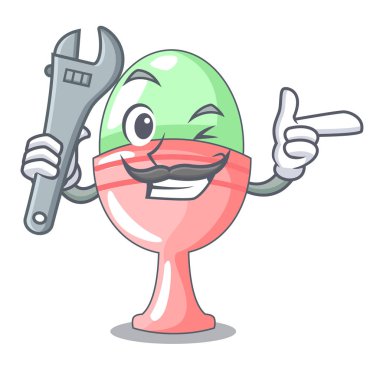 Karakter vektör illüstrasyon izole yumurtalık mekanik