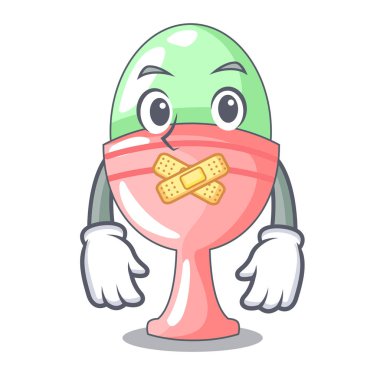 Karakter vektör illüstrasyon izole yumurtalık içinde sessiz