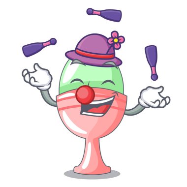 Karakter vektör illüstrasyon izole yumurtalık içinde hokkabazlık