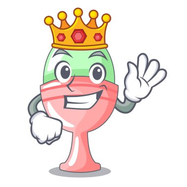 Kral karakter vektör illüstrasyon izole yumurta Kupası